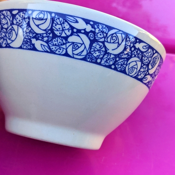 Anfora Mexico blue & white roses bowl - Picture 5 of 8